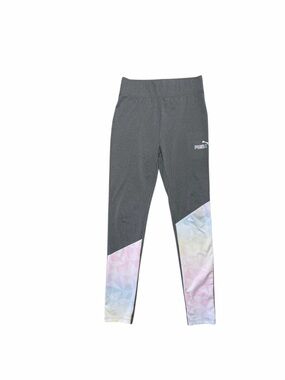 Puma Girls' athletic gray Leggings with Pastel colors size XL 14/16